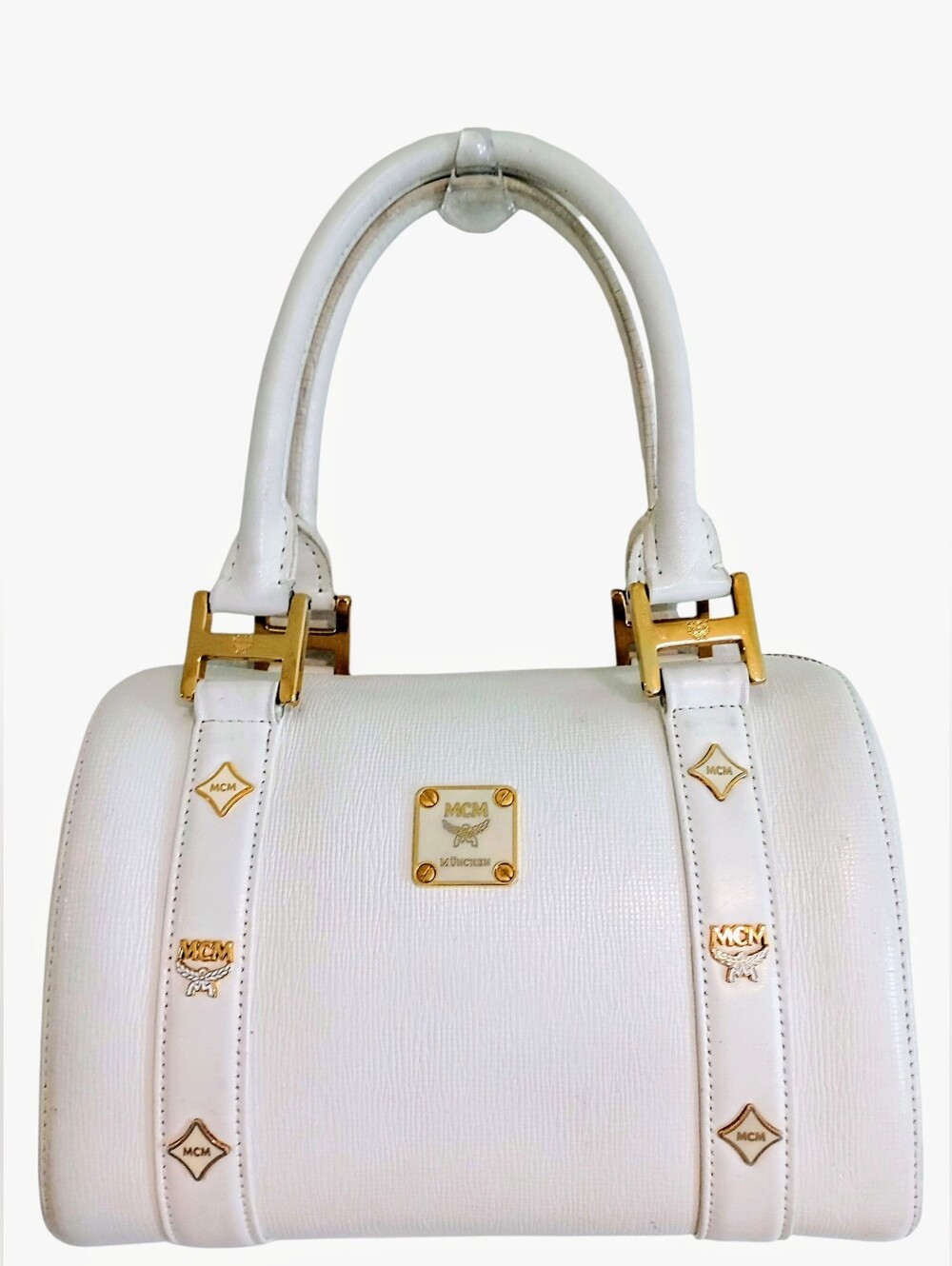 MCM Small Saffiano Leather Boston Bag - Picture 11 of 16